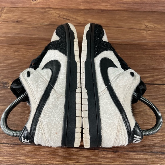 Nike Dunk Low Premium QS BG Premium Size 4Y (Women’s 5.5) Shoes Faux Fur Panda - Picture 2 of 11